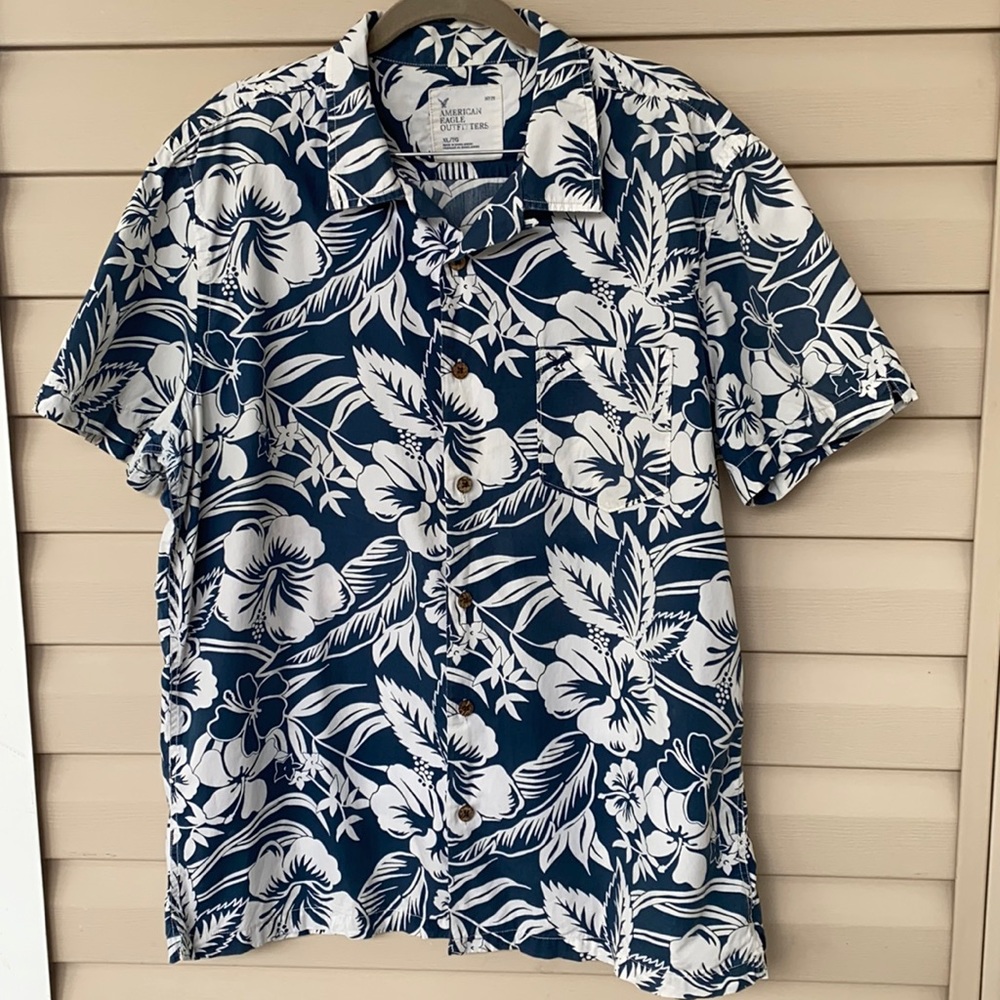 Floral American eagle men shirt size xl